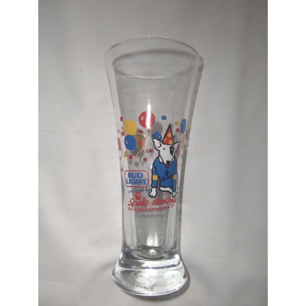 Bud Light Spuds MacKenzie Beer Glass Party Animal 1987 -051221